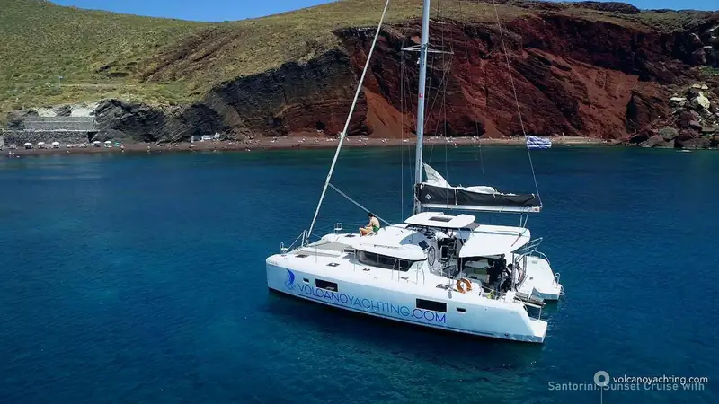 Santorini Sunset Catamaran Cruise with BBQ Dinner — photo from the booking listing